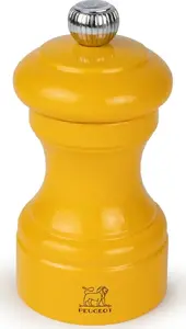 Pepper mill PEUGEOT Bistro 10 cm, saffron yellow painted wood, manual grinder