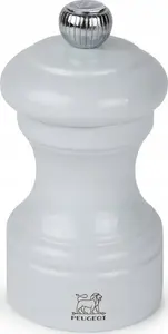 Salt mill PEUGEOT Bistro 10 cm — pearl grey painted wood, manual grinder