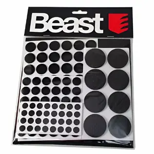 Felt Furniture Pads set 125 pcs, Beast 8027676 — black, round and self-adhesive protective pads