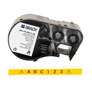 Label tape for Brady BMP41/BMP51/M511 – M4C-375-595-YL-BK (yellow on black)