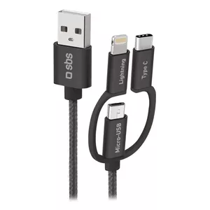 USB cable SBS TECABLEUSBIP531BW 1.2 m USB A Micro-USB A Black