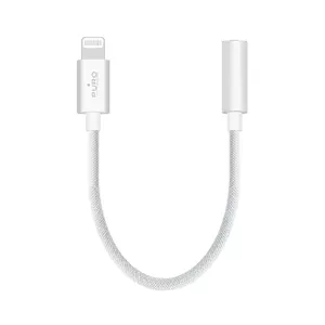 PURO Lightning to 3.5 mm jack adapter cable 15 cm — White