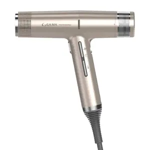 Hair Dryer GA.MA iQ1 Perfetto 1600 W Rose Gold AC Motor 110000 RPM Ionic Function 3 Speeds Diffuser and Concentrator Nozzles
