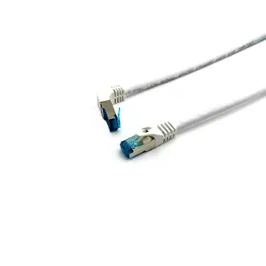 Сетевой кабель Equip Cat.6A S/FTP Patch Cable угловой в прямой RJ-45 0.5м белый