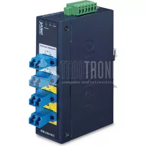 Network media converter PLANET IFB-244-SLC, 4 fiber ports, LC, single-mode 1620 nm, metal housing, 9–48 V