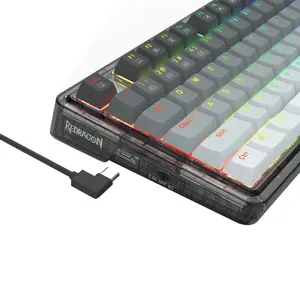 Механическая клавиатура REDRAGON K673GG-RGB-PRO USB RF Wireless Bluetooth Черная Серая