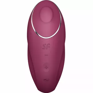 Вибратор Satisfyer Lay-On Tap & Climax 1 — красный, водонепроницаемый, перезаряжаемый