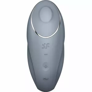Вибратор Satisfyer TAP & CLIMAX 1 — контактный (lay-on), перезаряжаемый, водонепроницаемый, серый