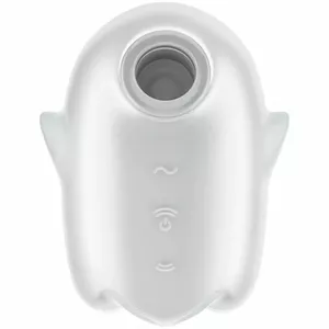 Dual-stimulation vibrator Satisfyer GLOWING GHOST White — Air pulse + vibrating motor