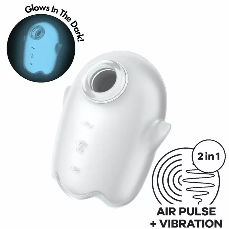 Satisfyer GLOWING GHOST White dual-stimulation vibrator Photo 4