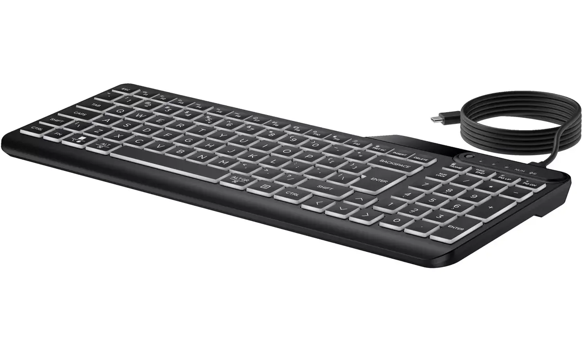 HP 405 Multi-Device Backlit Wired Keyboard Photo 2