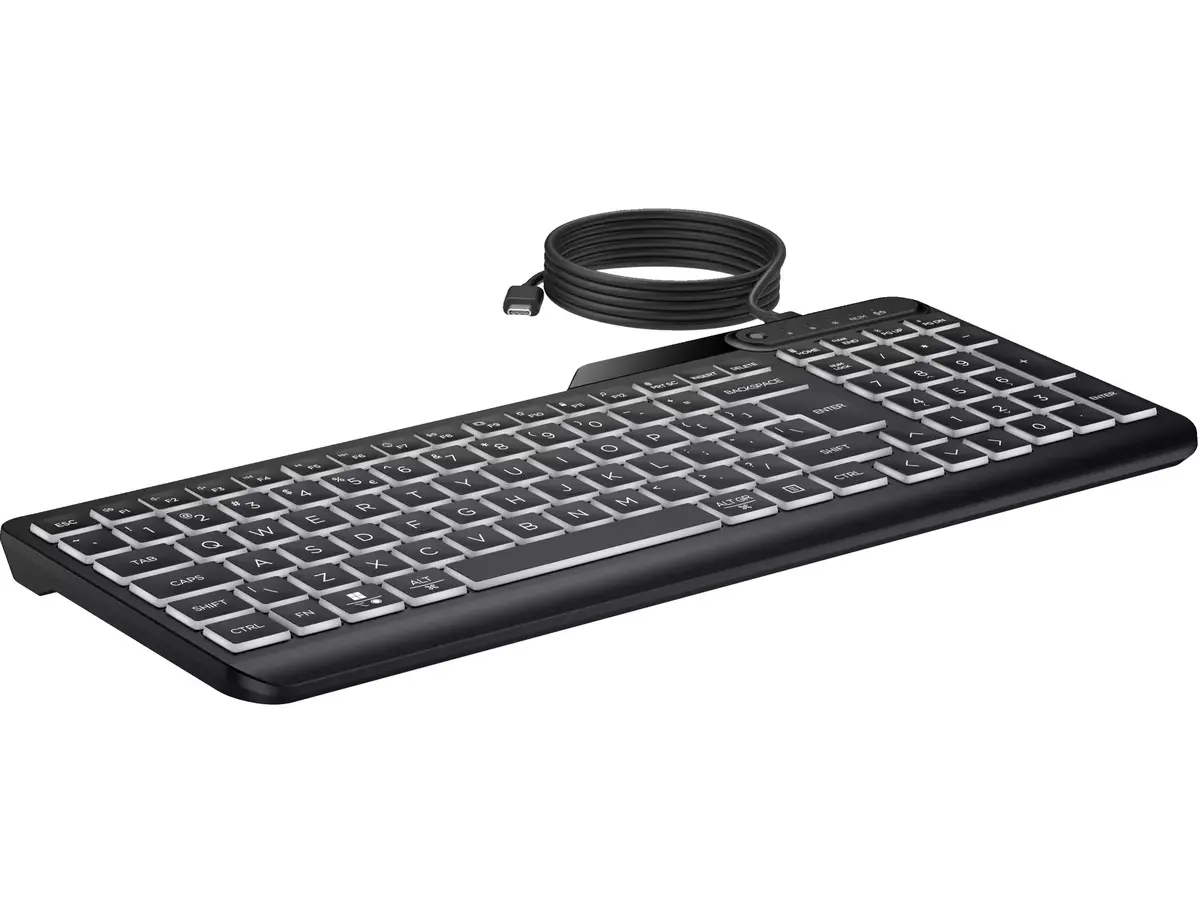 HP 405 Multi-Device Backlit Wired Keyboard Photo 3