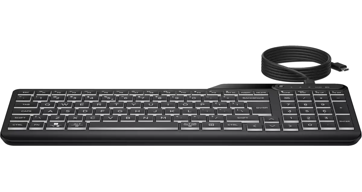HP 405 Multi-Device Backlit Wired Keyboard Photo 6