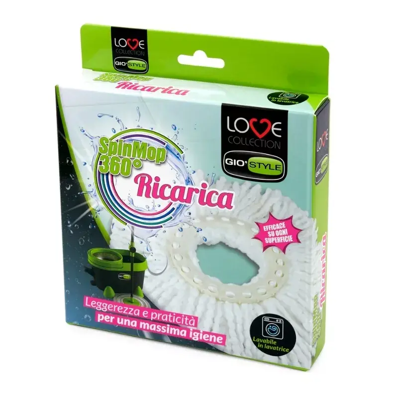 Replaceable microfibre mop head gio'style Love Spin 360° Photo 2