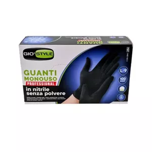 Disposable Nitrile Gloves gio'style 115992031 — Black, Size L, 100 pcs