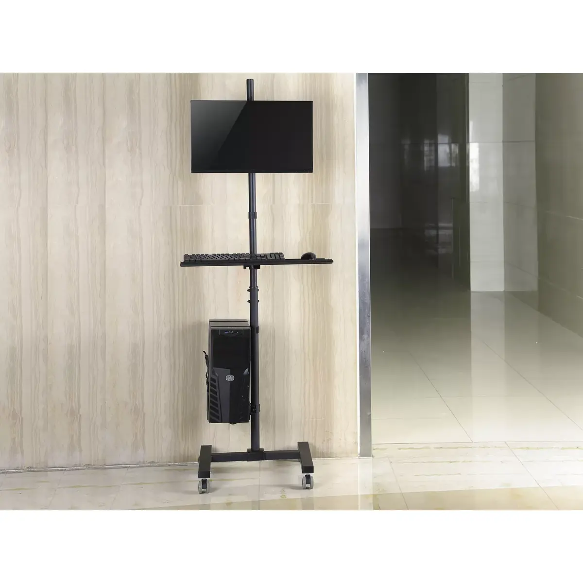 Multimediju rati Equip 17"-32" Viena monitora mobilā darba stacija Photo 12