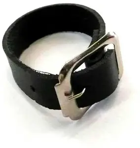 Luggage Strap PEACH PP510 — black leather-look travel strap for securing suitcases