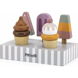 Деревянный набор мороженого на палочке с подставкой Viga Toys PolarB, 5 шт.