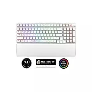 Механическая беспроводная клавиатура Asus ROG Strix Scope II 96 WL White — PBT колпачки, раскладка US