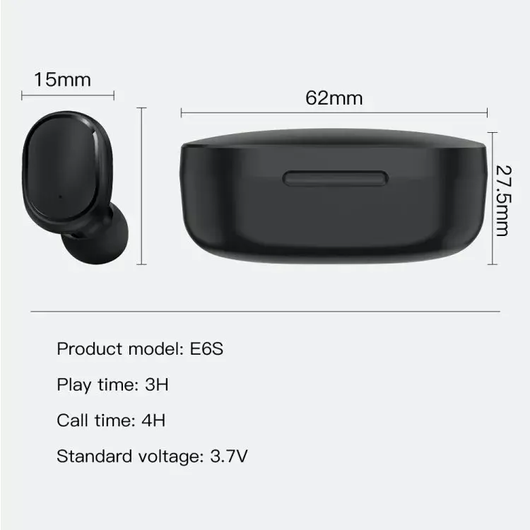 TWS wireless headphones RoGer E6S Photo 4