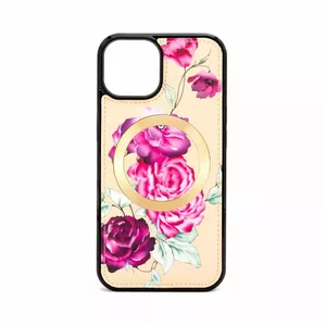 Wallet and Slim Cover Case Evelatus for iPhone 14 — Beige, combined wallet and protective slim case