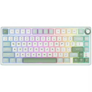 Mechanical Keyboard Royal Kludge R75 Sky Cyan with K Silver switches, US layout