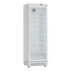 Display case refrigerator Scandomestic DC389WD, freestanding, 274 L, white, D class, 1886×600×568 mm