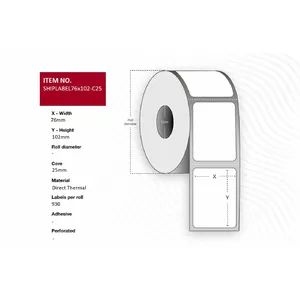 Printer label Capture SHIPLABEL76X102-C25 76x102mm