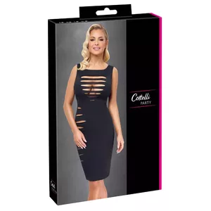 Платье cottelli collection 27188041051 — вырезы черно-белое, размер XL, до колена, без рукавов, 90% полиамид 10% спандекс