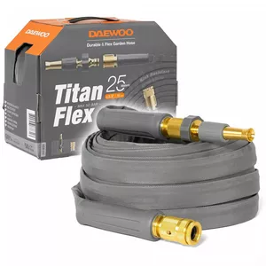 Daewoo DWH9124 dārza šļūtene 25 m Metāls, Polivinilhlorīds (PVC), Tekstils Pelēks
