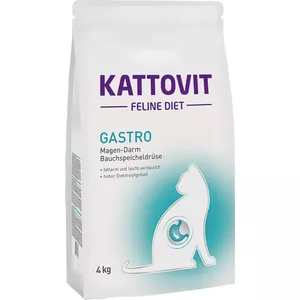 Sauss barības kaķiem KATTOVIT Gastro Adult Vegetable 4 kg — gremošanas atbalsts, trusis garša, 32% olbaltumvielu