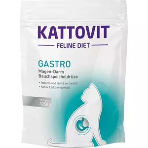 Sausais kaķu barība KATTOVIT Gastro Adult Vegetable 1,25 kg — gremošanas atbalsts, truša garša, 32% proteīna