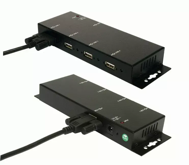 USB Hubs EXSYS Ārējais 4 Portu USB 2.0 HUB Photo 2
