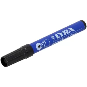 Pastāvīgais marķieris Lyra 650608 — melns, smalks gals, ūdensizturīga tinte