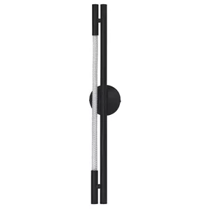 LED wall lamp ActiveJet AJE-CHARLIE WW, warm white 2700 K, 1050 lm, 8 W, black, 798×120×65 mm