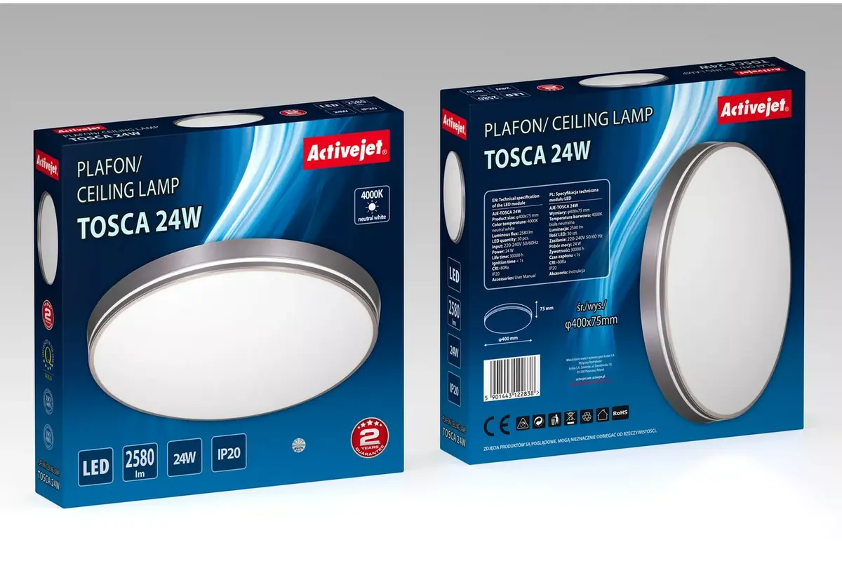LED ceiling light ActiveJet AJE-TOSCA 24W Photo 5
