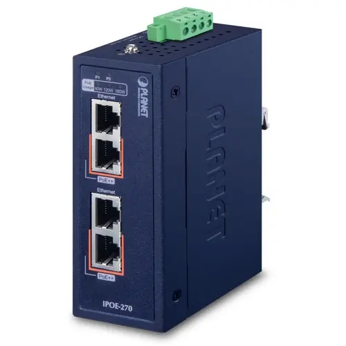 PLANET IPOE-270 industriālais 2 portu PoE++