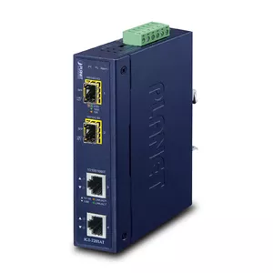 Промышленный 2-портовый медиаконвертер PLANET IP30 синий IEEE стандарты