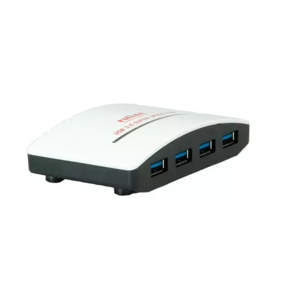 USB Хаб ROLINE Черно-белый 4 Порта Photo 2