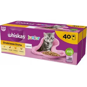 Влажный корм для котят Whiskas Junior с птицей в желе 40 x 85 г
