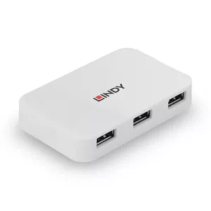 Lindy 43143 interfeisa centrmezgls USB 3.2 Gen 1 (3.1 Gen 1) Type-A 5000 Mbit/s Balts