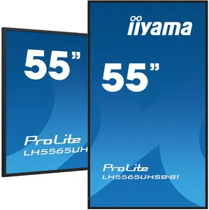 iiyama LH5565UHSB-B1 Вывеска Дисплей 54.6 дюйма 4K Ultra HD IPS LED 800 кд/м² Android 11 Wi-Fi 24/7