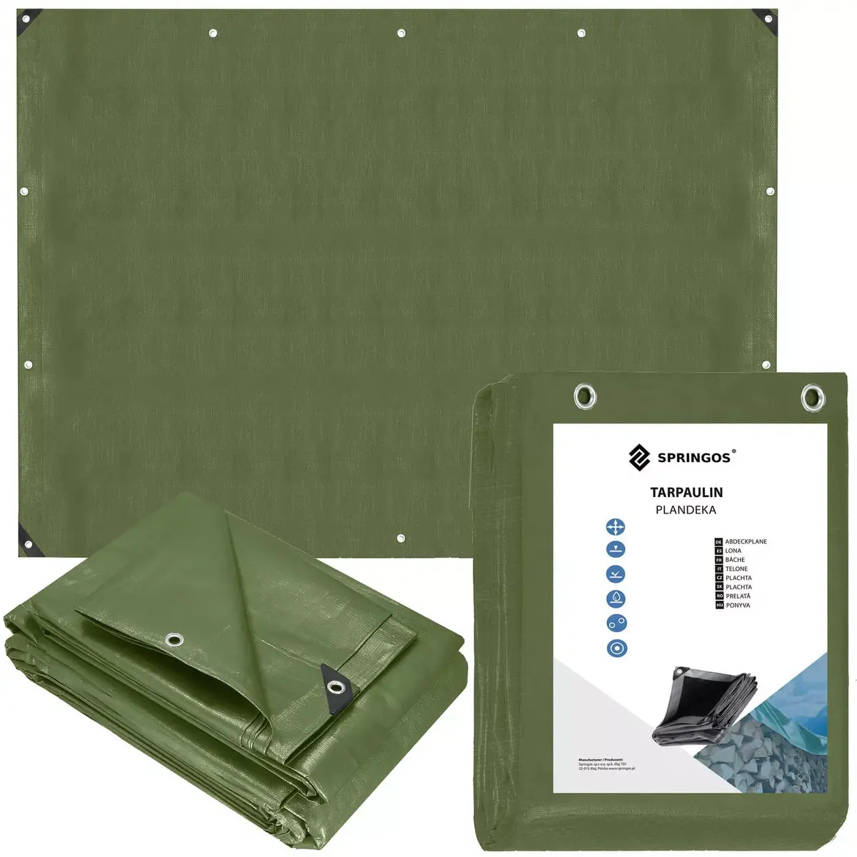 Springos GA2136 Protective Tarpaulin 2x4m Photo 2