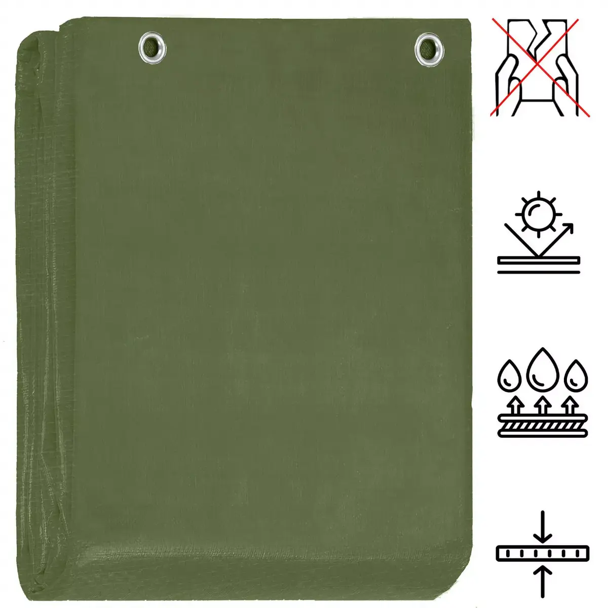 Tarpaulin Springos GA2131 4x5m 120 g/m² Photo 10