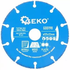 Режущий диск 125 x 22 мм для дерева, гипса и пластика GEKO 7177538