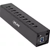 USB Хаб InLine 10 Портов Алюминиевый Корпус Черный Photo 2