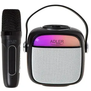 Portable mono speaker Adler AD 1199B — wireless, built-in battery, up to 8 h, buttons, black/grey