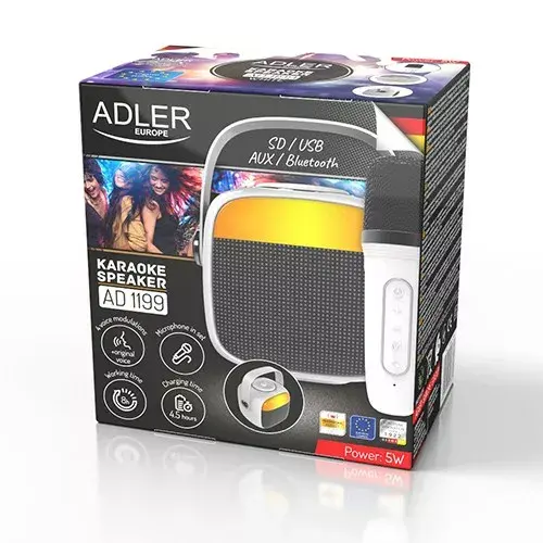 Adler AD 1199W караоке-колонка 20 Вт Photo 6