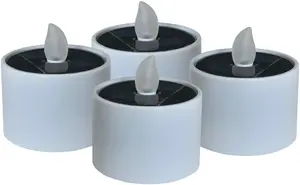 LED solar tealight RealPower STL-4, set of 4, battery-powered solar LED tea lights