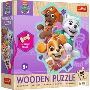 Деревянный пазл 50 деталей TREFL Paw Patrol — детский пазл, 50 шт